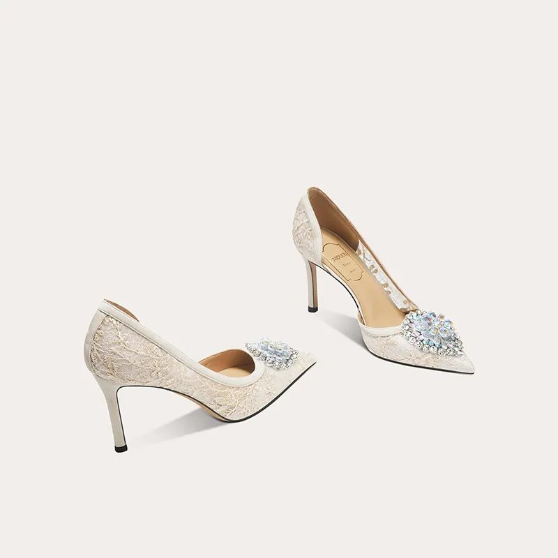 Zubumei Slim Heel High Heels 6cm/8cm Women's-7