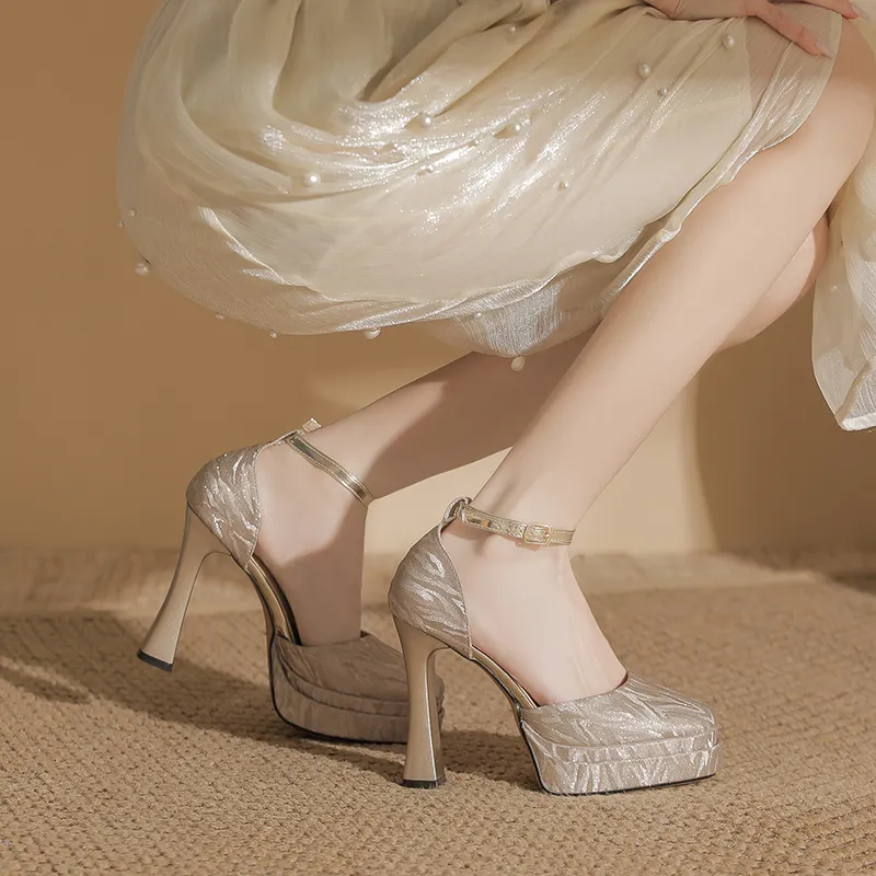 Zubumei Chunky Heel High Heels Women's-8