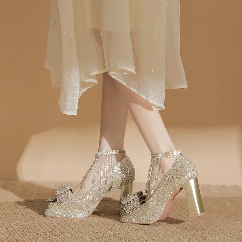 Zubumei Chunky Heel High Heels Women's-9