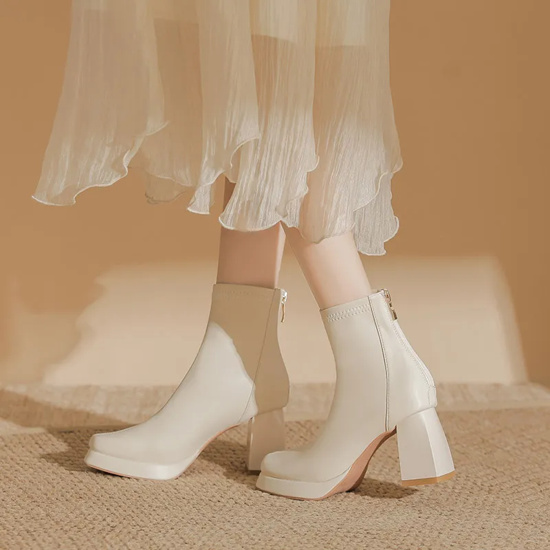 Zubumei Ankle Boots 7CM Women's-4
