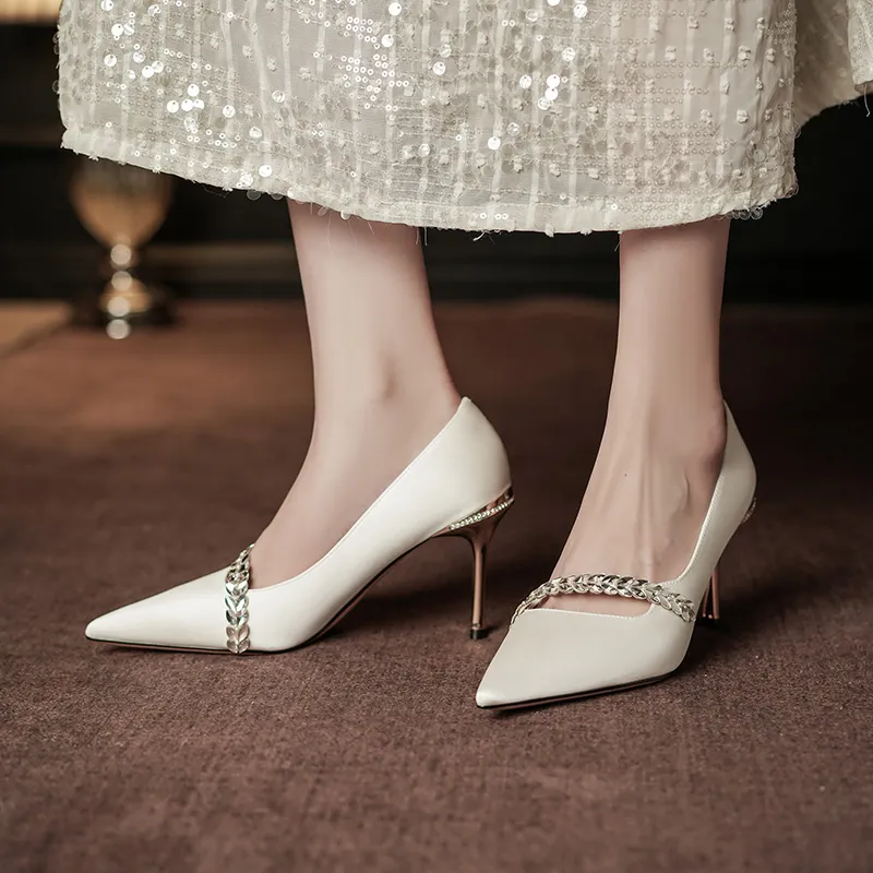 Zubumei Slim Heel High Heels 8.5CM Women's-7