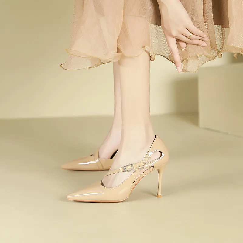 Zubumei High Heels Women's Black, Milk Tea-10