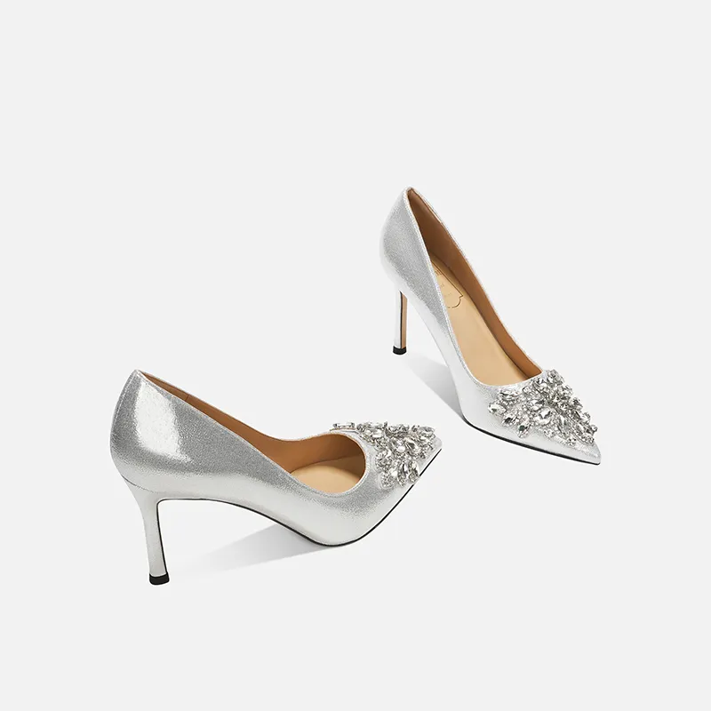 Zubumei Slim Heel High Heels 8CM Women's-2
