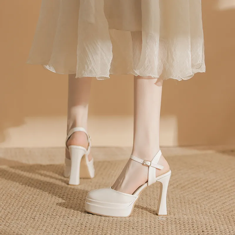 Zubumei Chunky Heel High Heels Women's-8