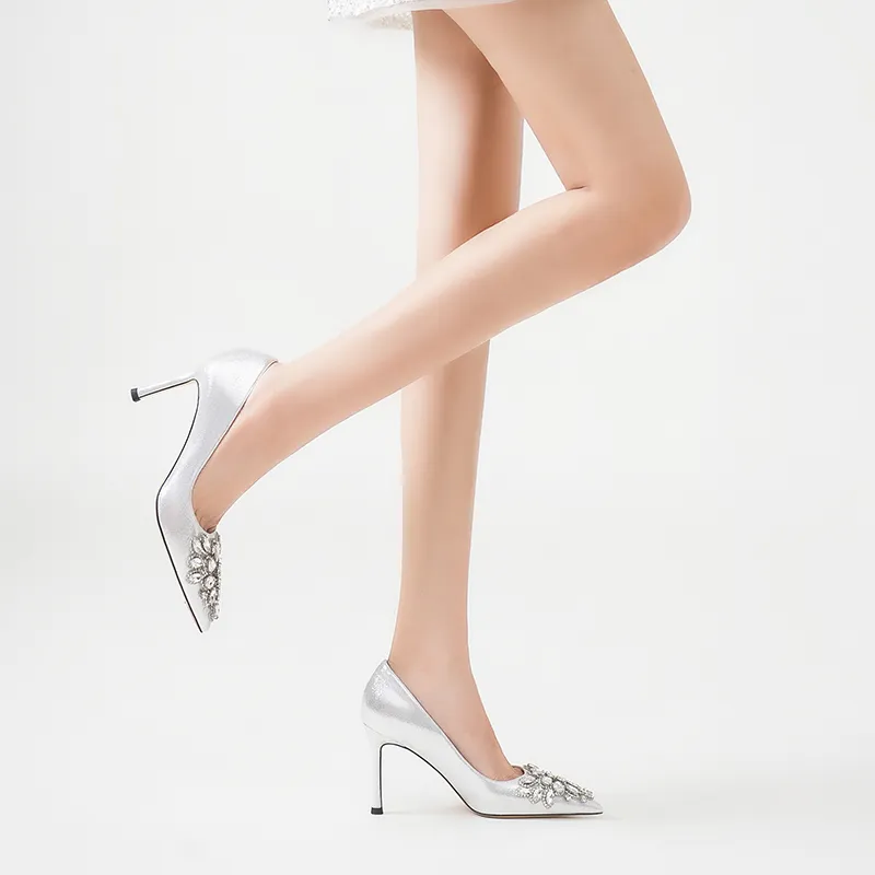 Zubumei Slim Heel High Heels 8CM Women's-4