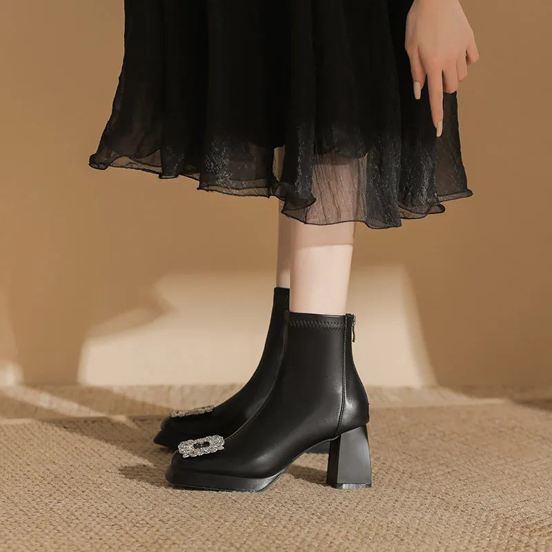 Zubumei Ankle Boots 7CM Women's-4