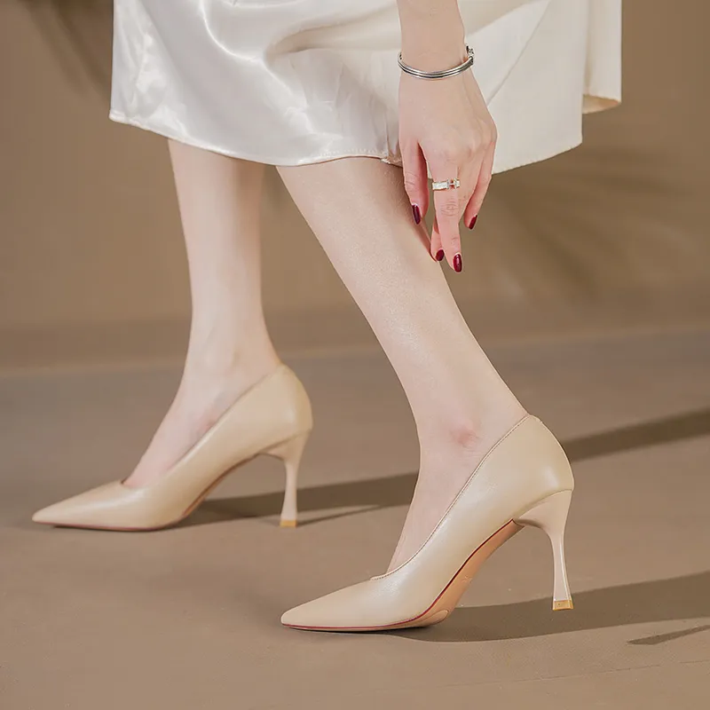 Zubumei Spool Heel High Heels 8.5cm Women's-17
