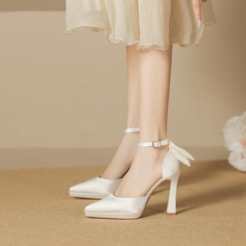 Zubumei Chunky Heel High Heels 10CM Women's-9