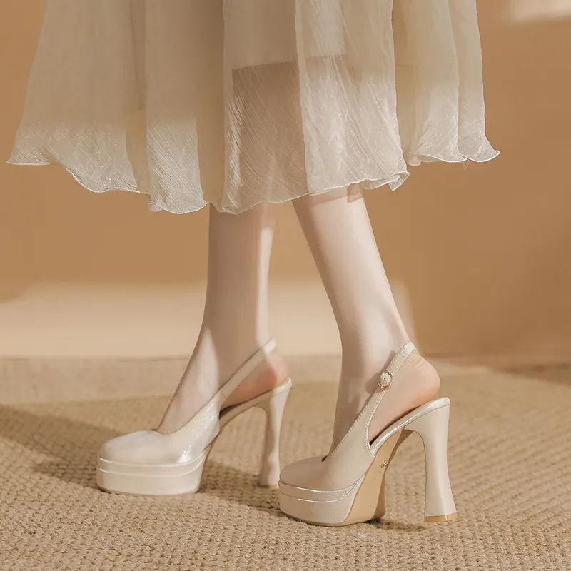 Zubumei Chunky Heel High Heels 11CM Women's-10