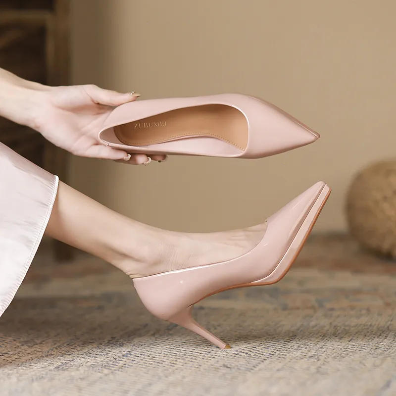 Zubumei Slim Heel High Heels 8cm Women's-23