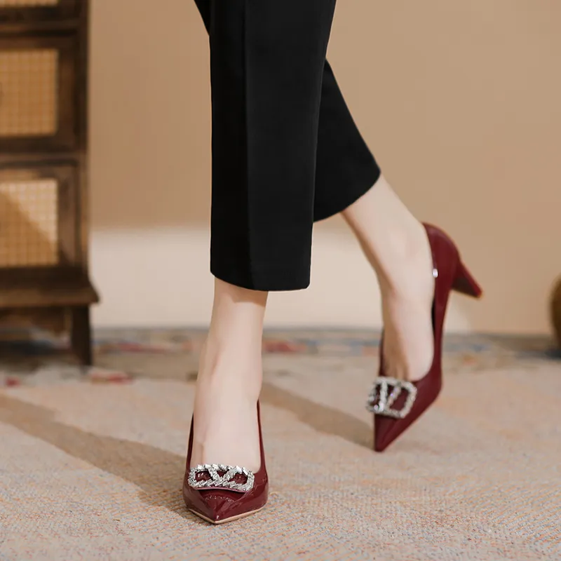 Zubumei Chunky Heel High Heels 6CM Women's-9