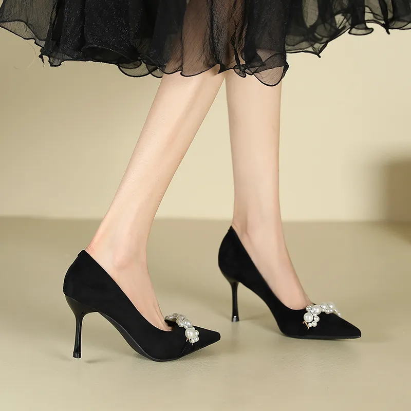 Zubumei Slim Heel High Heels 8CM Women's-5