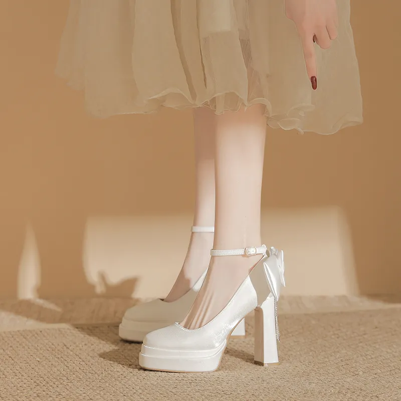 Zubumei Chunky Heel High Heels Women's-2