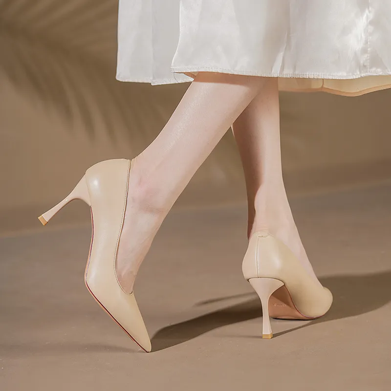 Zubumei Spool Heel High Heels 8.5cm Women's-19