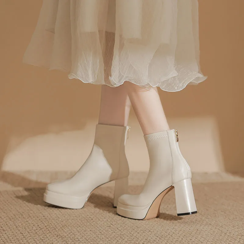 Zubumei Ankle Boots 9CM Women's-10