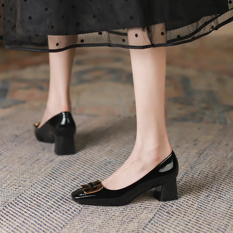 Zubumei Chunky Heel High Heels 5cm Women's-2