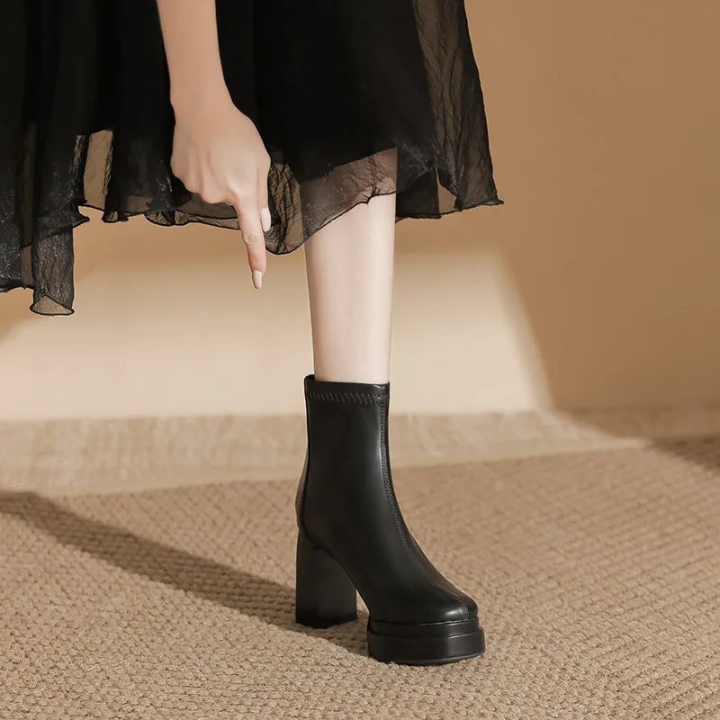 Zubumei Ankle Boots 9CM Women's-2