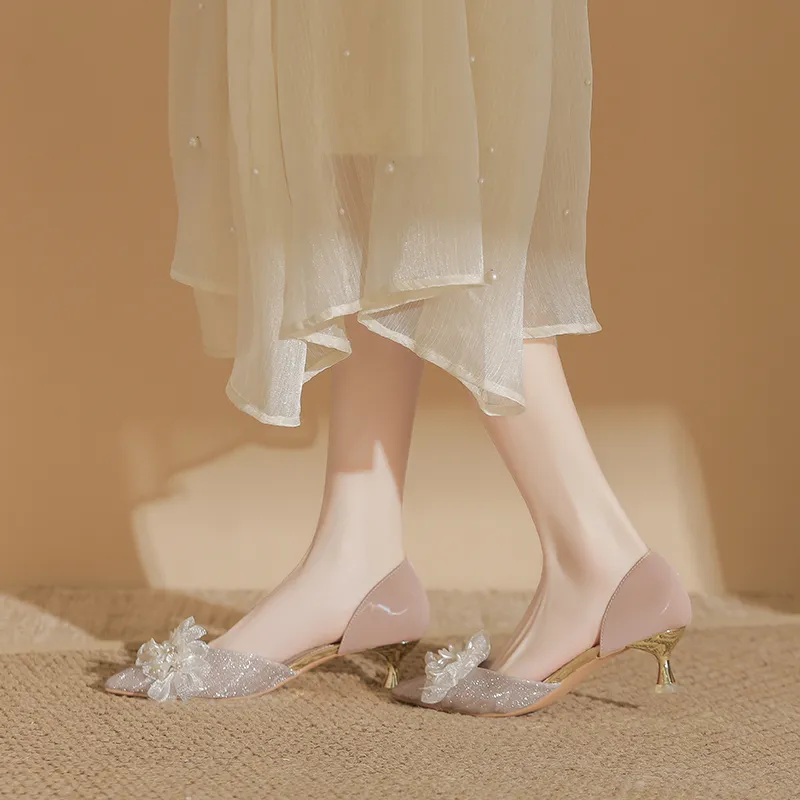 Zubumei Slim Heel High Heels 4CM Women's-11