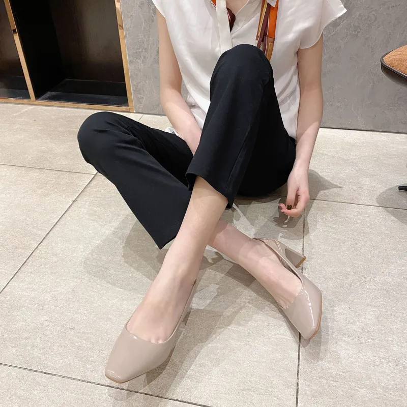 Zubumei Chunky Heel High Heels 7.5cm Women's-11