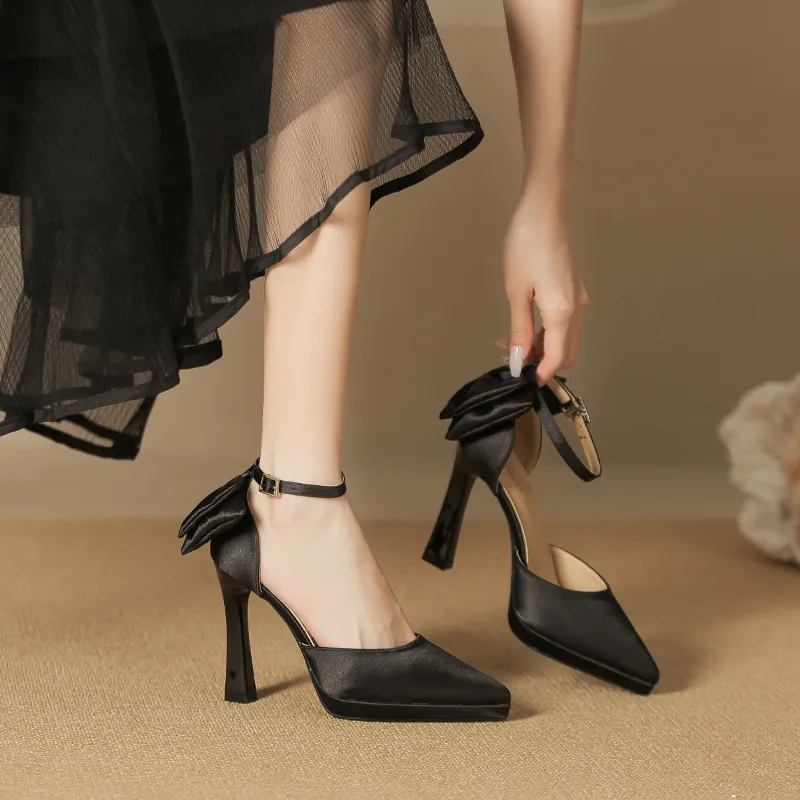 Zubumei Chunky Heel High Heels 10CM Women's-1