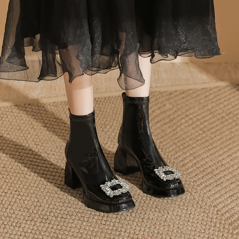 Zubumei Ankle Boots 7CM Women's-13