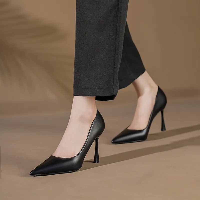 Zubumei Spool Heel High Heels 8.5cm Women's-3