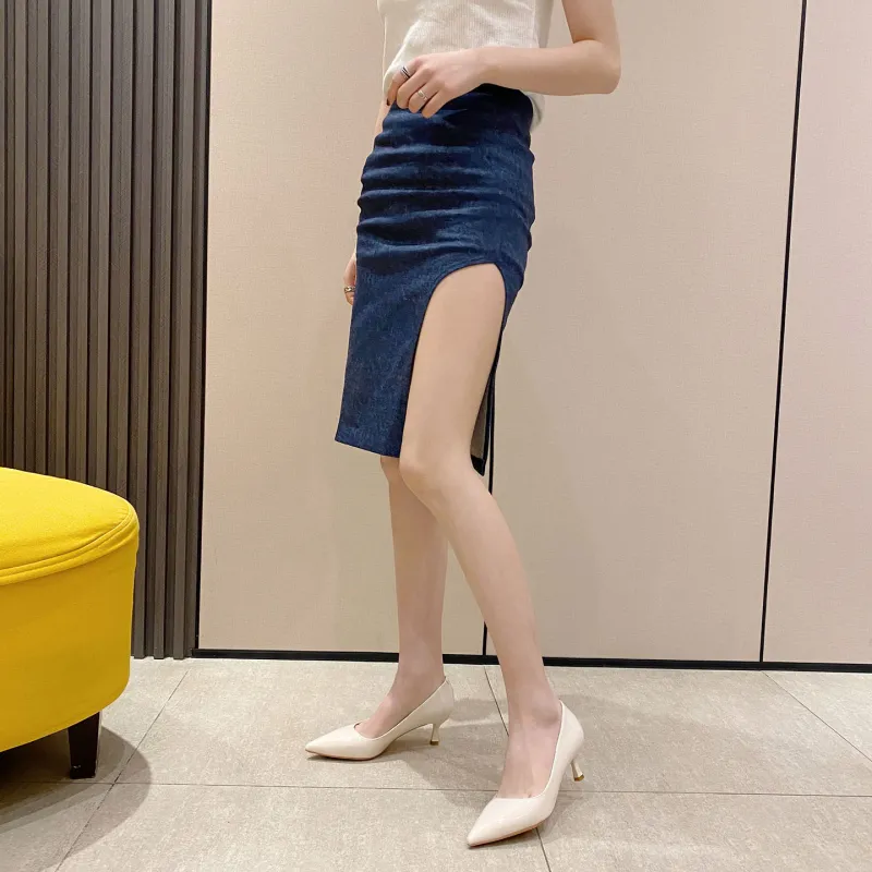 Zubumei Slim Heel High Heels 5.5cm Women's-11
