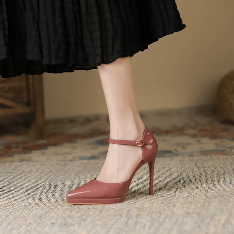 Zubumei Slim Heel High Heels 10cm Women's-10