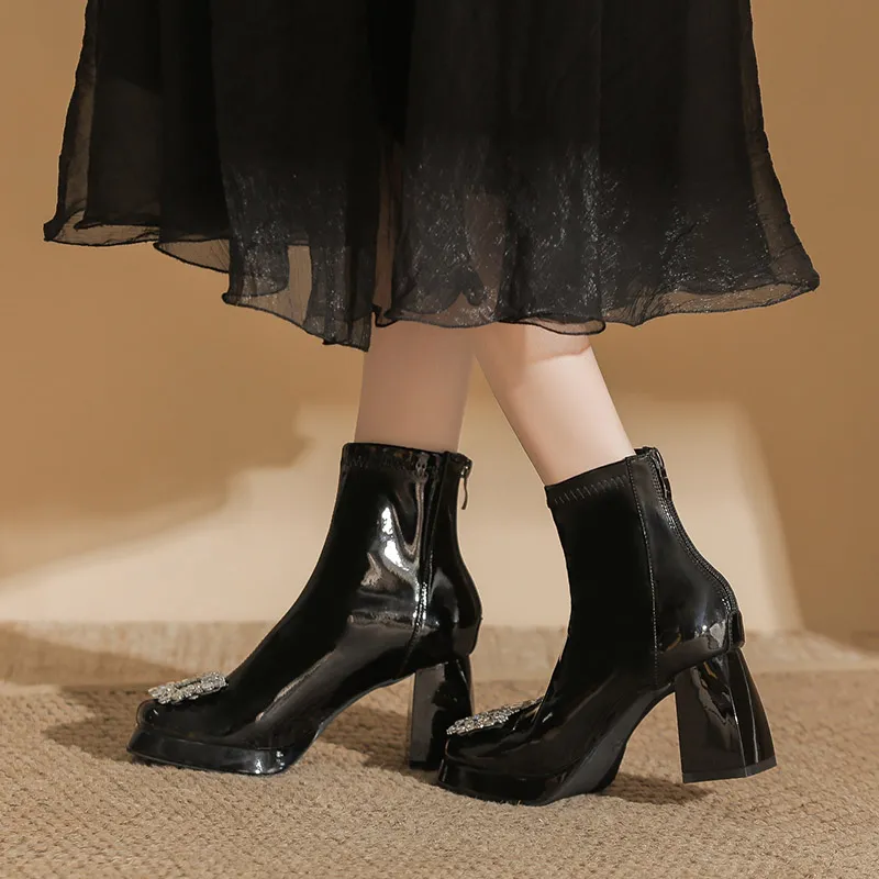 Zubumei Ankle Boots 7CM Women's-15