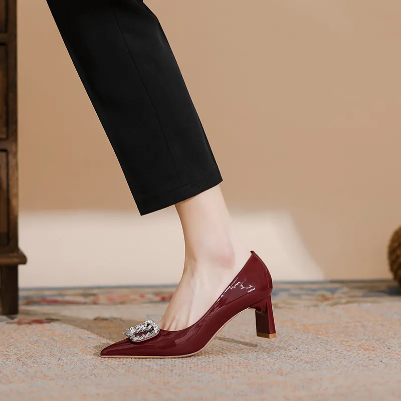 Zubumei Chunky Heel High Heels 6CM Women's-8