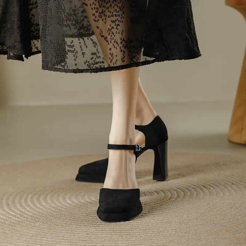 Zubumei High Heels Women's Black-3