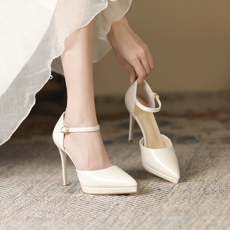 Zubumei Slim Heel High Heels 10cm Women's-22