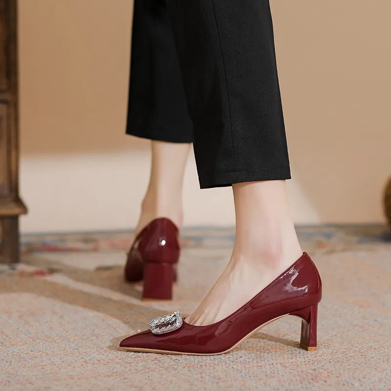 Zubumei Chunky Heel High Heels 6CM Women's-11