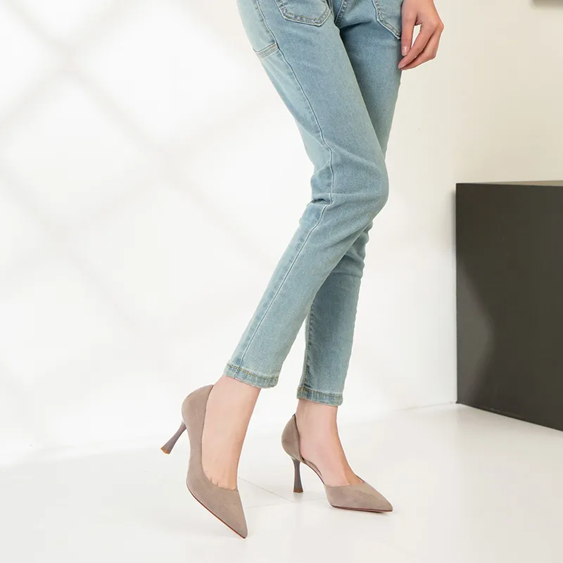 Zubumei Slim Heel High Heels 6.5-8.5 Women's-18