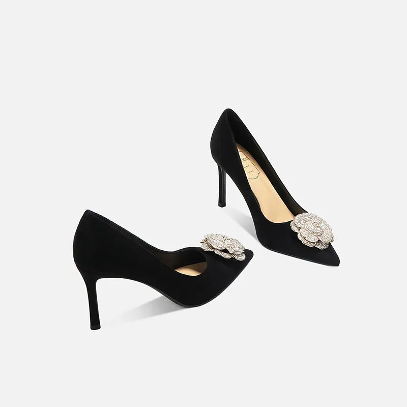 Zubumei Slim Heel High Heels 8cm Women's-14
