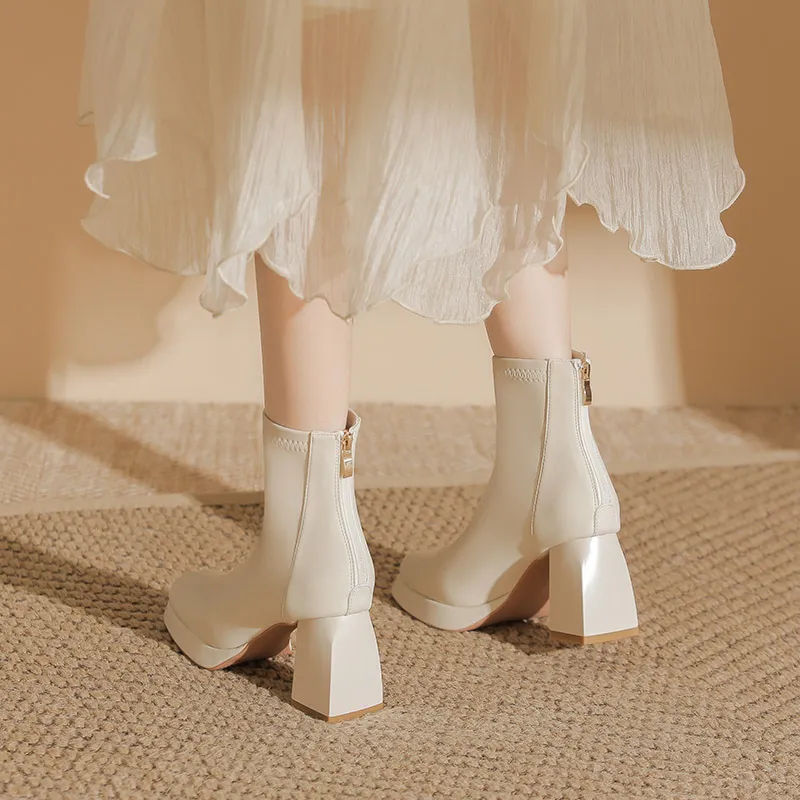 Zubumei Ankle Boots 7CM Women's-5