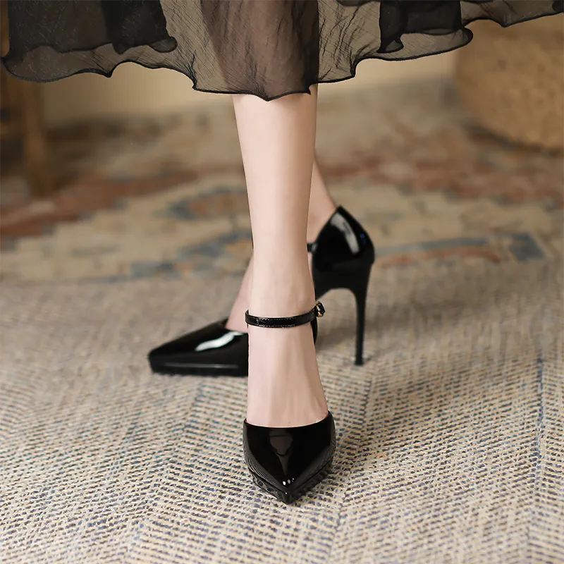 Zubumei Slim Heel High Heels 10cm Women's-4