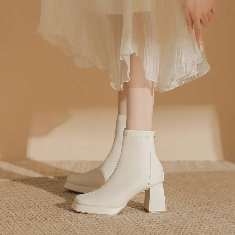 Zubumei Ankle Boots 7CM Women's-3
