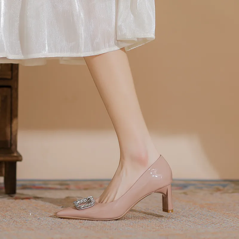 Zubumei Chunky Heel High Heels 6CM Women's-17