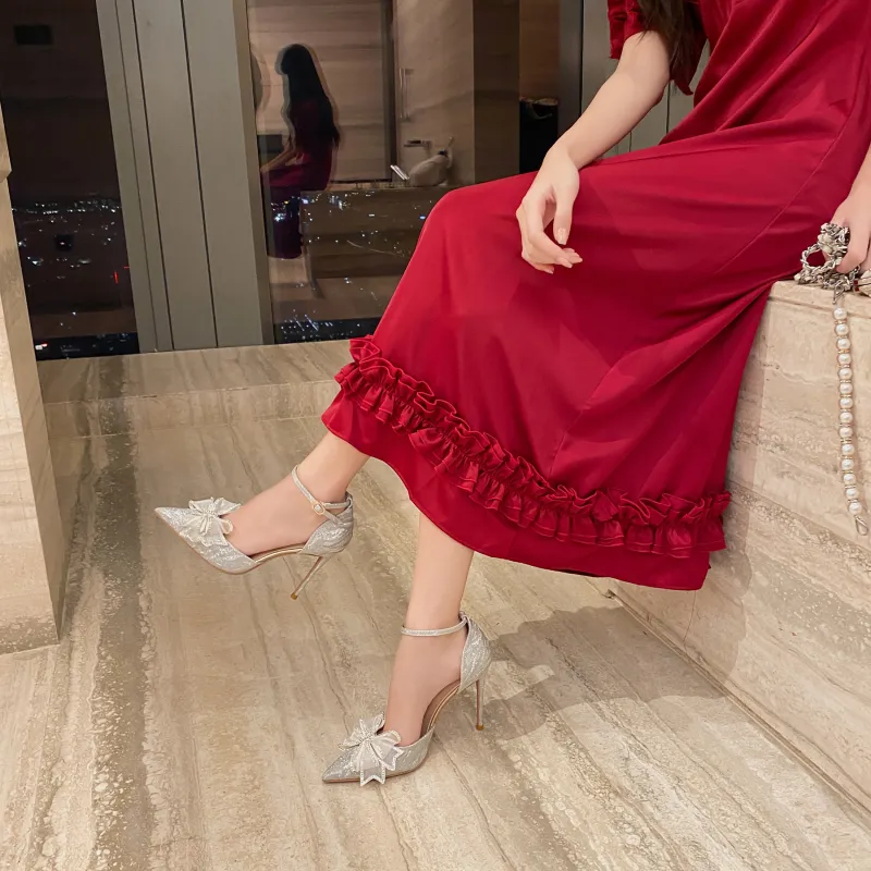 Zubumei Slim Heel High Heels Women's-5