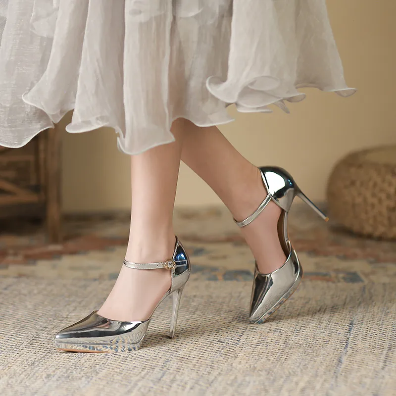 Zubumei Slim Heel High Heels 10cm Women's-30