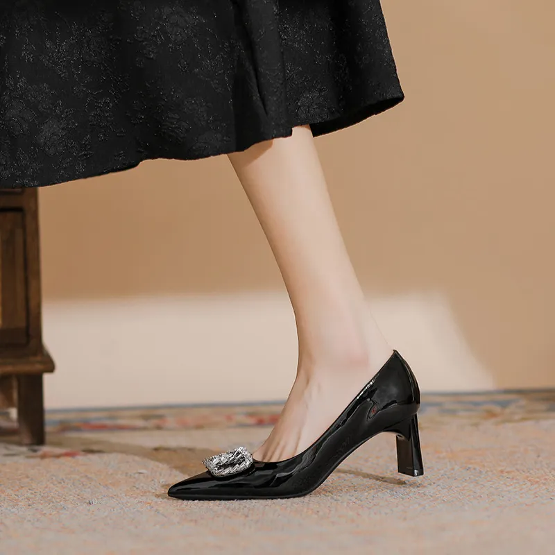 Zubumei Chunky Heel High Heels 6CM Women's-3