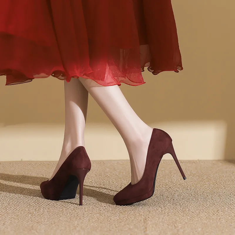 Zubumei Slim Heel High Heels 10CM Women's-10