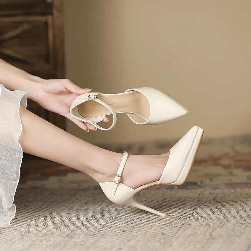 Zubumei Slim Heel High Heels 10cm Women's-21