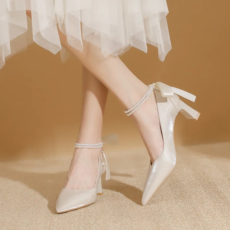 Zubumei Chunky Heel High Heels 6CM Women's-13