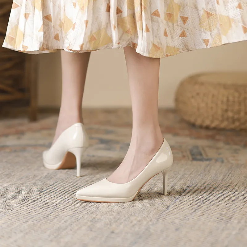 Zubumei Slim Heel High Heels 8cm Women's-10