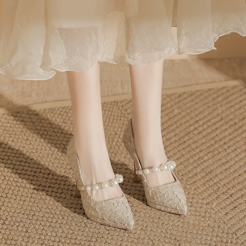 Zubumei High Heels Women's Champagne-1
