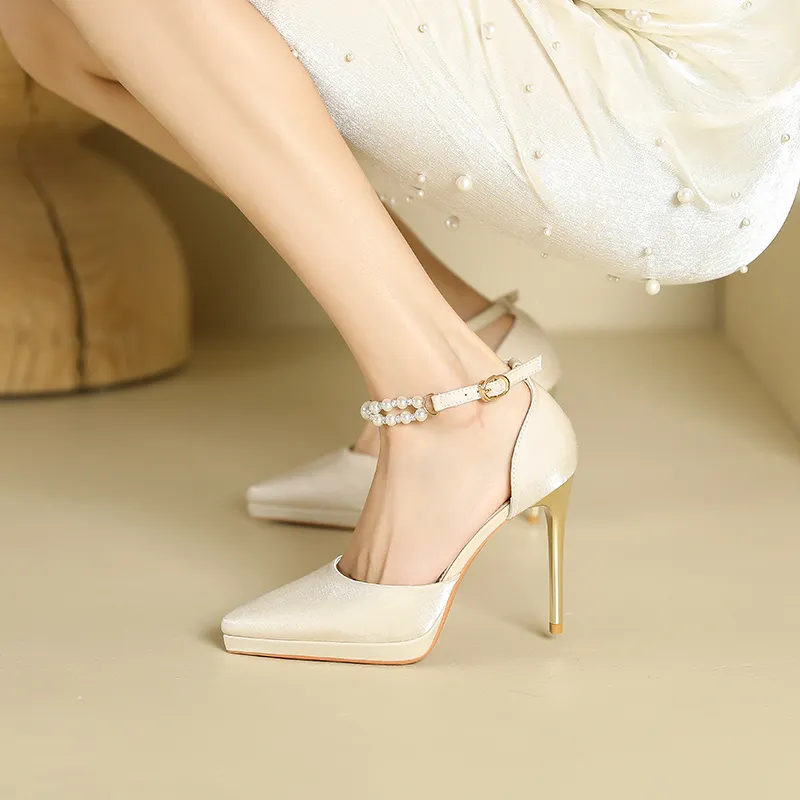 Zubumei Slim Heel High Heels 10cm Women's-6