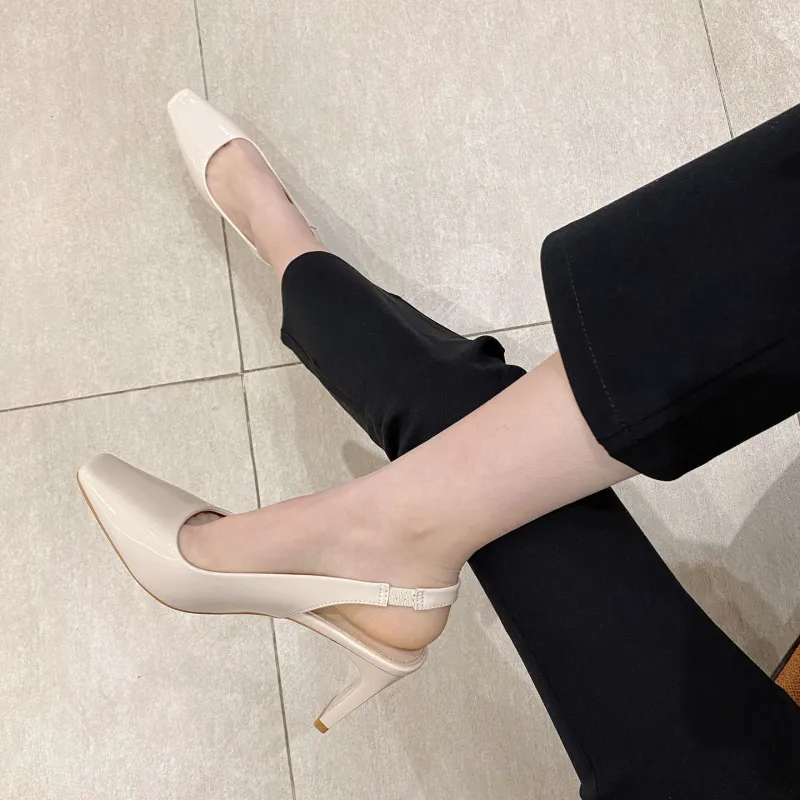 Zubumei Chunky Heel High Heels 7.5cm Women's-5