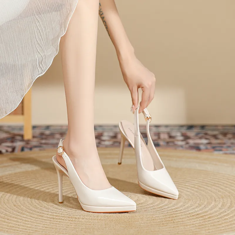 Zubumei Slim Heel High Heels 10.5cm Women's-15